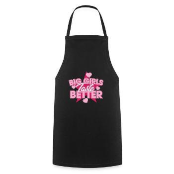 Les Grandes Filles Ont Meilleur Goût Potelé Filles Épaisses Curvy - Tablier de cuisine - noir - Devant - AI Model Male 185 dark (185cm)