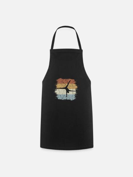 Retro Vintage Style Handstand Einarm Akrobatik - Kochschürze - Schwarz
