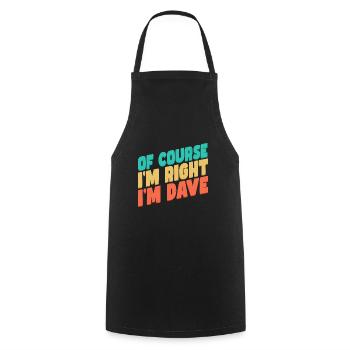 I'm Dave - Cooking Apron - black - Front - AI Model Male 185 dark (185cm)