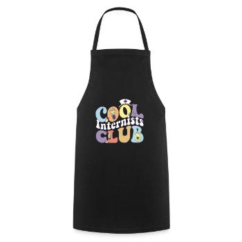 Club des internistes cool Médecine interne - Tablier de cuisine - noir - Devant - AI Model Male 185 dark (185cm)