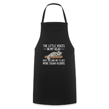 Short-headed glider Sugar Glider - Cooking Apron - black - Front - AI Model Male 185 dark (185cm)