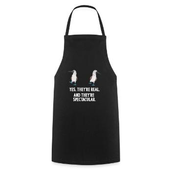 Blue-footed Booby Seabird Blue-footed Booby Seabird - Cooking Apron - black - Front - AI Model Male 185 dark (185cm)
