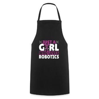 Construire un robot droïde constructeur Femmes Une fille qui aime R - Tablier de cuisine - noir - Devant - AI Model Male 185 dark (185cm)