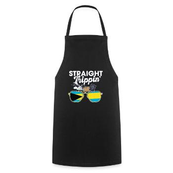 Straight Trippin' Bahamas Vacances Tour Voyage - Tablier de cuisine - noir - Devant - AI Model Male 185 dark (185cm)