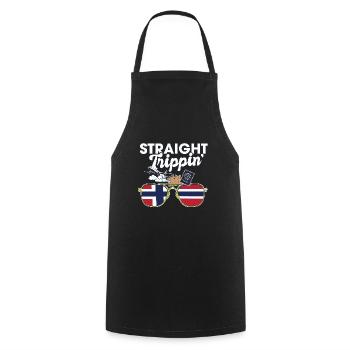Straight Trippin' Norway Vacances Voyage - Tablier de cuisine - noir - Devant - AI Model Male 185 dark (185cm)