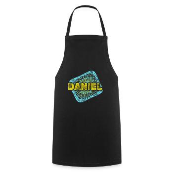 Daniel - Kochschürze - Schwarz - Vorne - AI Model Male 185 dark (185cm)