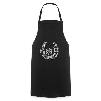 Farrier Horseshoe Horseshoeing - Cooking Apron - black - Front - AI Model Male 185 dark (185cm)