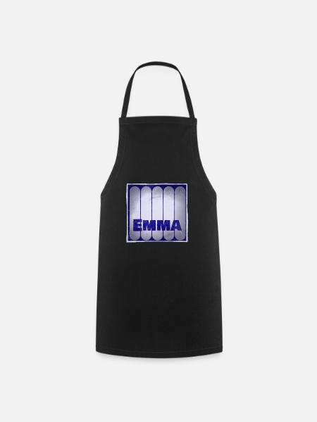 Nom Emma Idée Cadeau - Tablier de cuisine - noir