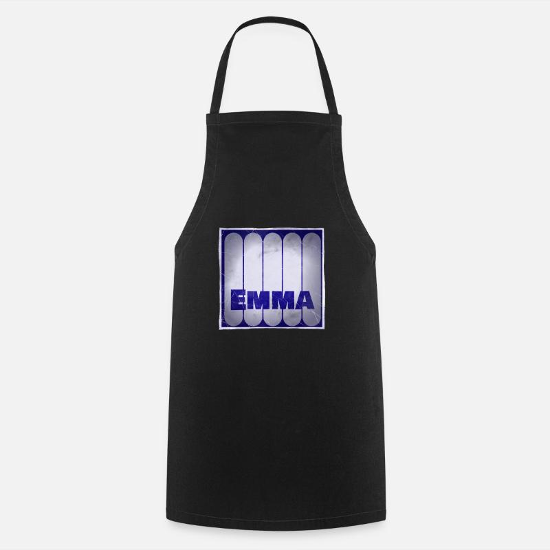 Nom Emma Idée Cadeau - Tablier de cuisine - noir