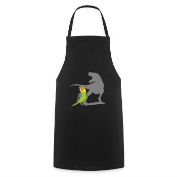 Budgerigar Perruche Oiseau Cadeau pour animaux de compagnie - Tablier de cuisine - noir - Devant - AI Model Male 185 dark (185cm)