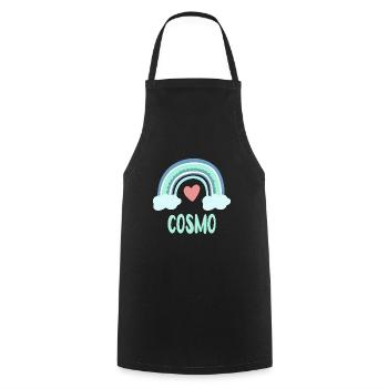 Cosmo Name Rainbow Baby - Cooking Apron - black - Front - AI Model Male 185 dark (185cm)