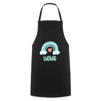 Ludwig Nom Rainbow Baby - Tablier de cuisine - noir - Devant - AI Model Male 185 dark (185cm)