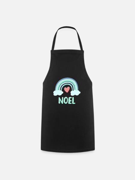 Noel Name Regenbogen Baby - Kochschürze - Schwarz