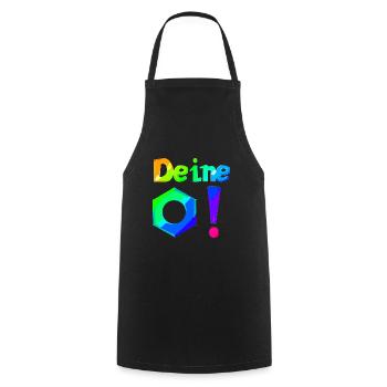 Deine Mutter! | Lustiger Spruch | Beleidigung - Kochschürze - Schwarz - Vorne - AI Model Male 185 dark (185cm)