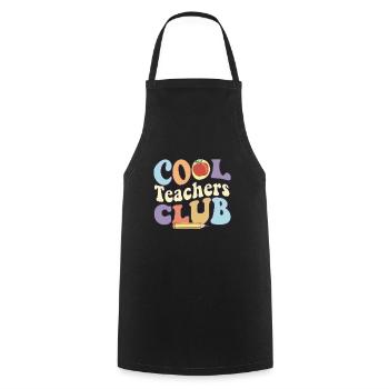 Cool Teacher Club Live Love Teach Back To School - Tablier de cuisine - noir - Devant - AI Model Male 185 dark (185cm)