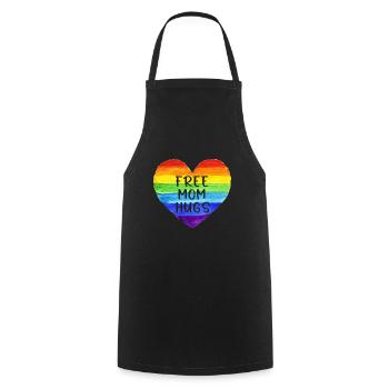 Kostenlose Mama-Umarmungen Shirt Kostenlose Mama-Umarmungen Stolz LGBTQIA - Kochschürze - Schwarz - Vorne - AI Model Male 185 dark (185cm)
