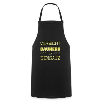 Builder as a vocation - Cooking Apron - black - Front - AI Model Male 185 dark (185cm)