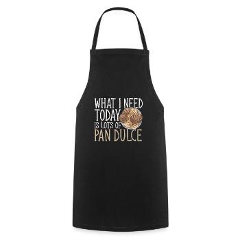 Concha Hispanic Mexican Pan Dulce - Cooking Apron - black - Front - AI Model Male 185 dark (185cm)