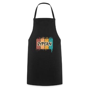 Gift for Cyprus - Cooking Apron - black - Front - AI Model Male 185 dark (185cm)