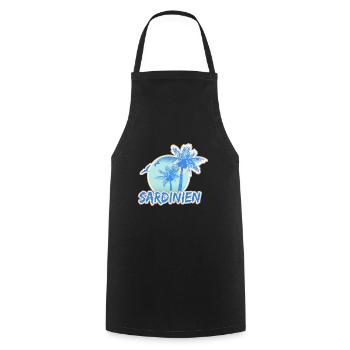 La Sardaigne comme vacances - Tablier de cuisine - noir - Devant - AI Model Male 185 dark (185cm)
