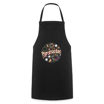 Pyrotechnics New Year's Eve Fireworks New Year - Cooking Apron - black - Front - AI Model Male 185 dark (185cm)