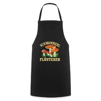Pilzsammler Geschenk Steinpilze - Kochschürze - Schwarz - Vorne - AI Model Male 185 dark (185cm)