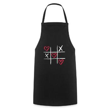 Original Love Motif Partner Look Couples - Cooking Apron - black - Front - AI Model Male 185 dark (185cm)