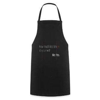 Combien de temps libre? - Tablier de cuisine - noir - Devant - AI Model Male 185 dark (185cm)