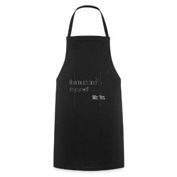 Wie viel Bier? - Kochschürze - Schwarz - Vorne - AI Model Male 185 dark (185cm)