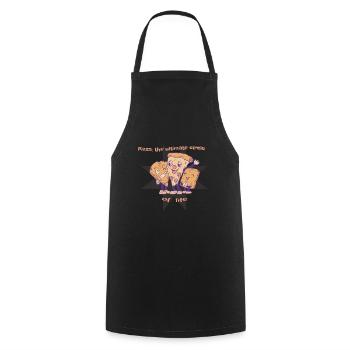 Pizza The Ultimate Circle Of Life Cheese Pizza - Tablier de cuisine - noir - Devant - AI Model Male 185 dark (185cm)