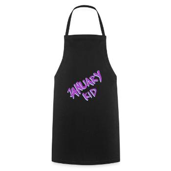 Born in January - January Kid - Cooking Apron - black - Front - AI Model Male 185 dark (185cm)