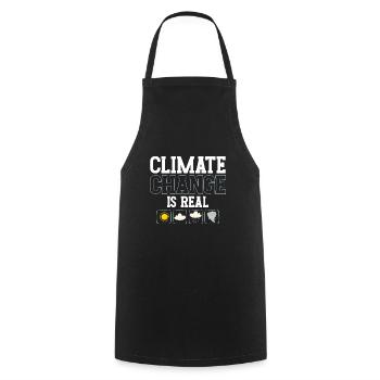 Climate Change Is Real Global Warming Climate Gift - Cooking Apron - black - Front - AI Model Male 185 dark (185cm)