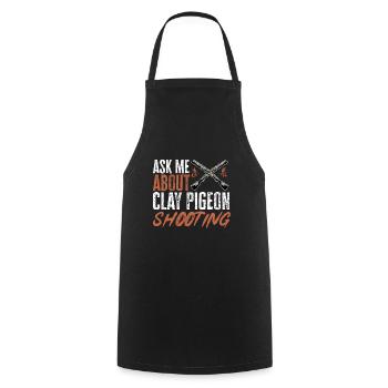 Tir au piège Tir au pigeon en argile Skeet - Tablier de cuisine - noir - Devant - AI Model Male 185 dark (185cm)