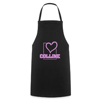 Mariage Colline - Tablier de cuisine - noir - Devant - AI Model Male 185 dark (185cm)