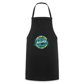 Aidan als Vatertag - Kochschürze - Schwarz - Vorne - AI Model Male 185 dark (185cm)