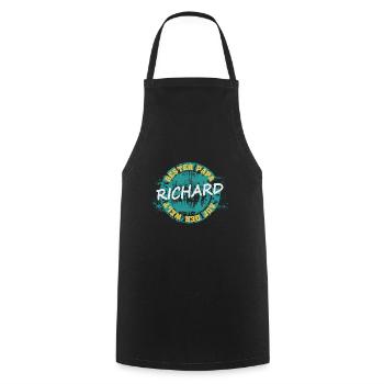 Vatertag Richard - Kochschürze - Schwarz - Vorne - AI Model Male 185 dark (185cm)