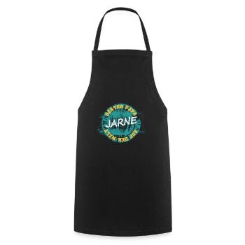 Fête des pères Jarne - Tablier de cuisine - noir - Devant - AI Model Male 185 dark (185cm)