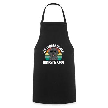 Labradoodle Dog - Cooking Apron - black - Front - AI Model Male 185 dark (185cm)