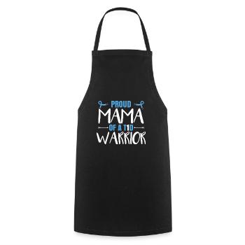 Proud Mama Of A T1D Warrior - Cooking Apron - black - Front - AI Model Male 185 dark (185cm)