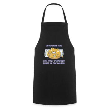 Les beignets sont la chose la plus délicieuse au monde - Tablier de cuisine - noir - Devant - AI Model Male 185 dark (185cm)