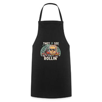They See Me Rollin They Hatin - Kochschürze - Schwarz - Vorne - AI Model Male 185 dark (185cm)