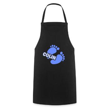 Colin - Tablier de cuisine - noir - Devant - AI Model Male 185 dark (185cm)