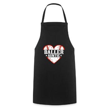 Baseball Tante Geschenk Baller Tante Muttertag Mama - Kochschürze - Schwarz - Vorne - AI Model Male 185 dark (185cm)