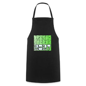 Retro 2027 - Cooking Apron - black - Front - AI Model Male 185 dark (185cm)