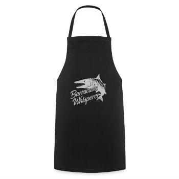Cadeau pour l’amateur de poissons Barracuda - Tablier de cuisine - noir - Devant - AI Model Male 185 dark (185cm)