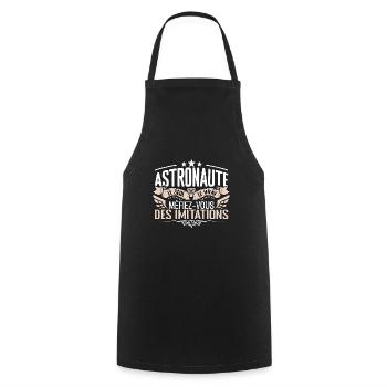Astronaute le seul Astronaute le vrai Astronaute - Tablier de cuisine - noir - Devant - AI Model Male 185 dark (185cm)