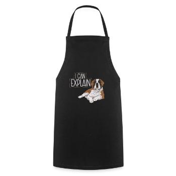 St. Bernard St. Bernard Dog Dog - Cooking Apron - black - Front - AI Model Male 185 dark (185cm)