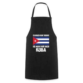 Lustiger Kuba Urlaub Spruch - Kochschürze - Schwarz - Vorne - AI Model Male 185 dark (185cm)