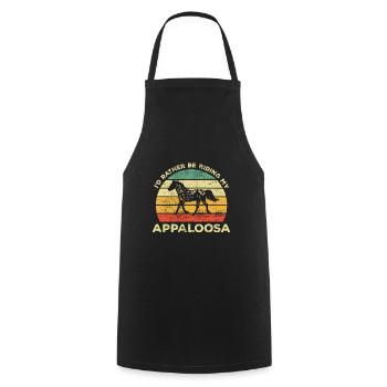 Funny I'd Rather Ride My Appaloosa - Cooking Apron - black - Front - AI Model Male 185 dark (185cm)