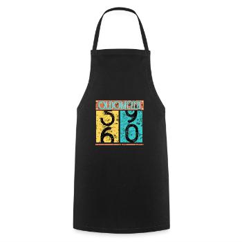 60th Birthday Gift Oldometer 59 to 60 T-Shirt - Cooking Apron - black - Front - AI Model Male 185 dark (185cm)